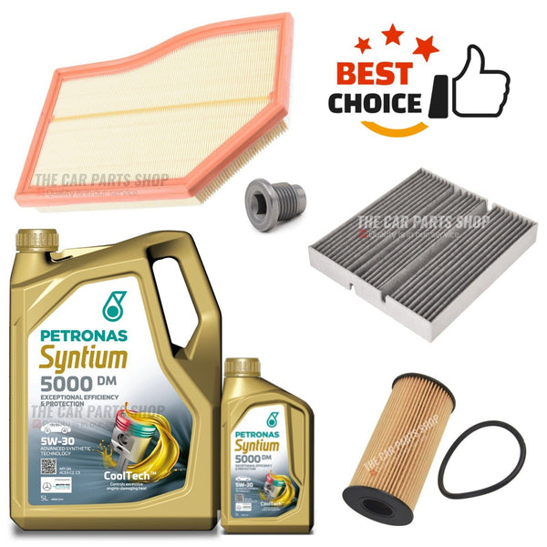FOR MERCEDES A180D W177 1.5 DIESEL 2018+ SERVICE KIT PETRONAS 6L AIR POLLEN OIL