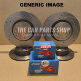 FOR SEAT TOLEDO 1.4 TDI MK4 DRILLED & GROOVED FRONT REAR DISCS & PAGID PADS