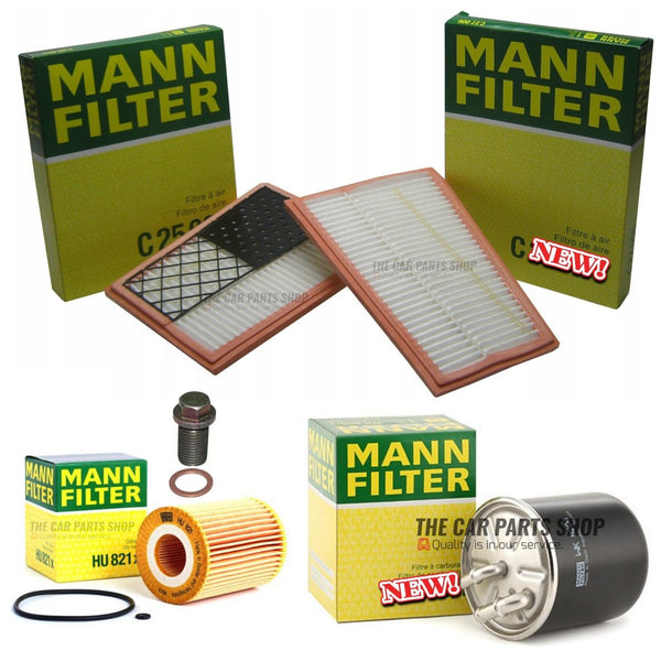 MANN OIL AIR FUEL FILT SERVICE FILTERS KIT FOR MERCEDES E280 3.0 CDI SPORT 02-11