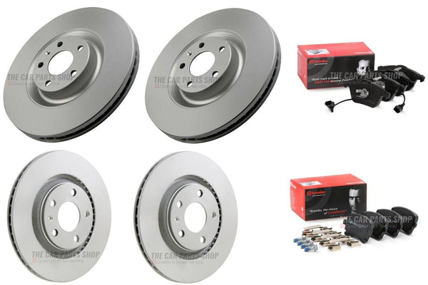 FOR AUDI S4 QUATTRO 4.2 V8 8E FRONT REAR BRAKE DISCS & BREMBO BRAKE PADS NEW