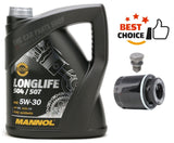 FOR SKODA YETI 1.2 TSI MK1 SERVICE KIT OIL FILTER & MANNOL 5W30 5L SUMP PLUG