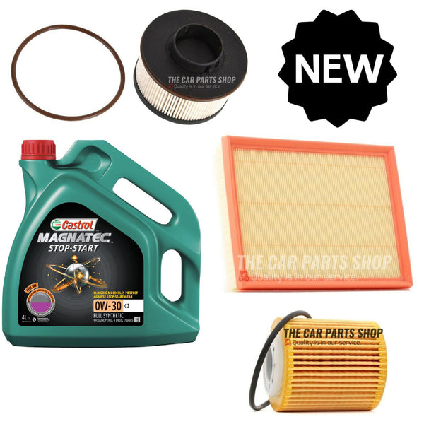 FOR VAUXHAL GRANDLAND 1.5 DIESEL 18  CASTROL SERVICE KIT 4L 0W30