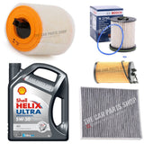 FOR VAUXHALL ASTRA K 1.6 CDTI FULL SERVICE KIT WITH 5 LITRES SHELL AG 5W30 OIL