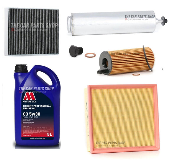 FOR BMW 3 SERIES 2.0 320d (07/15 - 10/18) SERVICE KIT WITH 5L MILLERS OIL