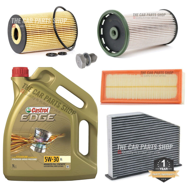 FOR VW TIGUAN 2.0 TDI (5N) 2008+ FULL SERVICE KIT WITH 5L CASTROL EDGE LL 5W30