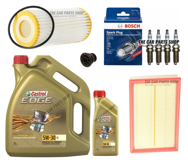 FOR VW ARTEON 2.0 TSI MK1 SERVICE KIT 6L CASTROL WITH AIR OIL SPARK PLUGS BOSCH