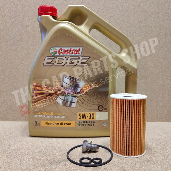 FOR VW GOLF 2.0 GT TDI MK6 CASTROL SERVICE KIT 5L OIL + OIL FILTER SUMP PLUG
