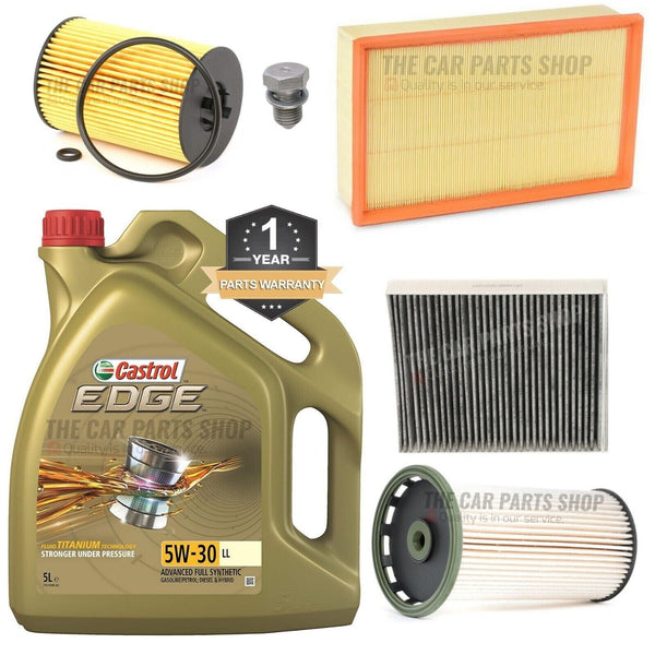 FULL CASTROL EDGE SERVICE KIT FOR SKODA OCTAVIA 1.6 2.0 TDI MK3 12-20
