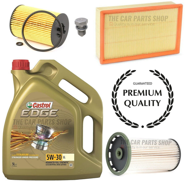 FUEL OIL AIR & 5L CASTROL SERVICE KIT FOR SKODA OCTAVIA 1.6 2.0 TDI MK3 12-20