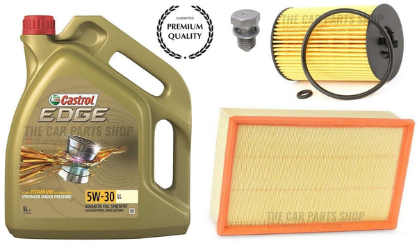 SERVICE KIT FOR SKODA OCTAVIA 1.6 2.0 TDI MK3 12-20 5L CASTROL & AIR OIL FILTER
