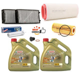 FOR BMW X5 XDRIVE30D 06-13 E70 SERVICE KIT 8L CASTROL & FULL FILTER KIT & PLUG