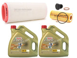FOR BMW X5 XDRIVE30D 06-13 E70 SERVICE KIT 8L CASTROL WITH NEW AIR AND OIL FILTR