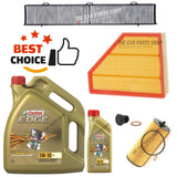 FOR BMW 118D E81 SERVICE KIT 6L CASTROL & AIR OIL CABIN FILTER