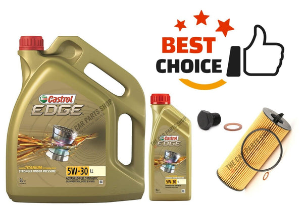 FOR BMW 118D E81 SERVICE KIT 6L CASTROL & OIL FILTER & DRAIN PLUG + WASHER