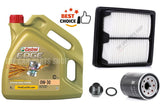 FITS HONDA JAZZ MK2 SERVICE KIT 4L CASTROL 0W30 + NEW AIR OIL FILTER PACKAGE