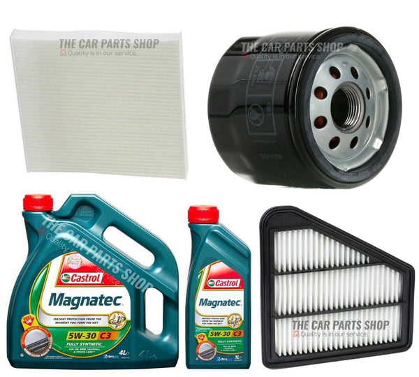 TO FIT HONDA CIVIC 1.6 I-DTEC SERVICE KIT CABIN AIR OIL &  5L CASTROL MAGNATEC