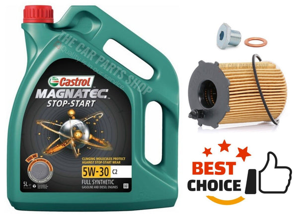 FOR PEUGEOT EXPERT TEPEE 1.6 HDI MK2 SERVICE KIT OIL FILTER & 5L CASTRTOL C2 OIL