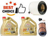 FOR AUDI A5 3.0 TDI COUPE 07-11 SERVICE KIT AIR OIL & 8L CASTROL 5W40 OIL