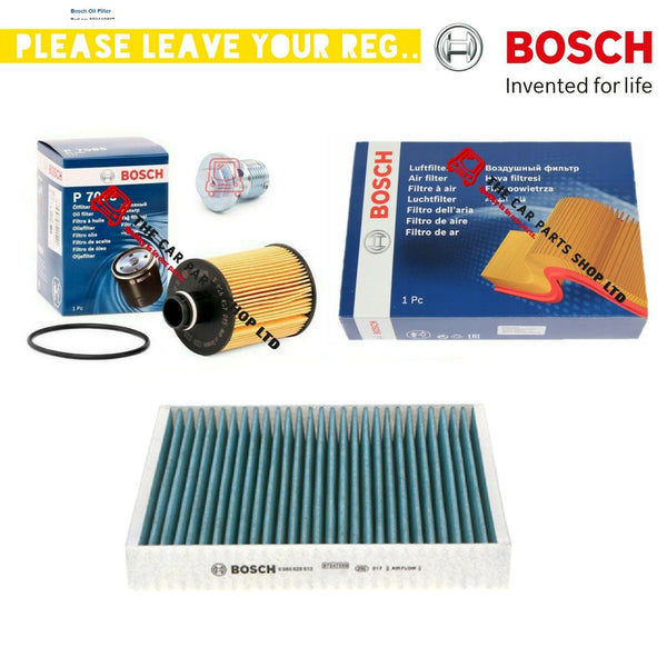 BOSCH SERVICE FILTERS KIT FOR VAUXHALL INSIGNIA CDTI 2013> AIR OIL CABIN FILTER