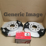 FOR VW AMAROK 2.0 TDI MK1 COATED FRONT DISCS 303MM WITH BREMBO PADS SET