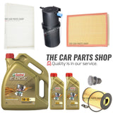 FOR VW AMAROK 2.0 TDI 10-16 FULL SERVICE KIT WITH 7L CASTROL EDGE LL 5W30 OIL