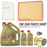 FOR VW AMAROK 2.0 TDI 10-16 SERVICE KIT 7L CASTROL + CABIN AIR OIL PACK