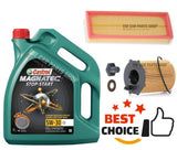 FOR PEUGEOT 5008 1.6 HDI MK1 SERVICE KIT NEW AIR & OIL PLUS CASTROL MAGNATEC 5L