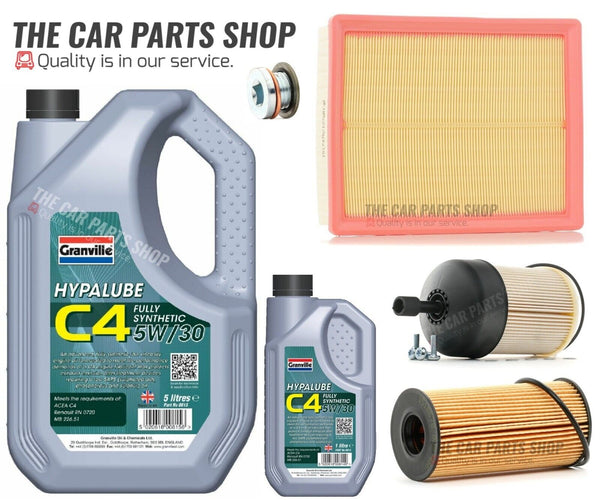 FOR RENAULT TRAFIC SL27 SERVICE KIT  FUEL OIL AIR FILTER WITH 6L GRANVILLE C4