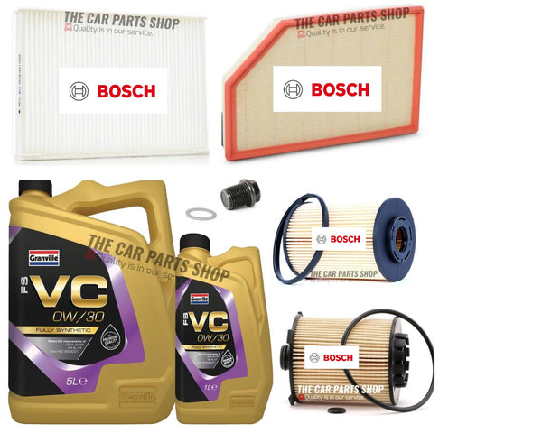 FOR VOLVO XC60 2.4 DIESEL 06-08 FULL SERVICE KIT 6L 0W-30 OIL + ALL FILTERS
