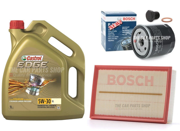 FITS VW T-ROC 1.5 TSI 2019+ BOSCH SERVICE KIT 5L CASTROL & AIR OIL IN BOSCH