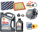 FOR RANGE ROVER EVOQUE 2.2 SD4 BOSCH SERVICE KIT 6L SHELL C1 + FUEL OIL AIR PACK