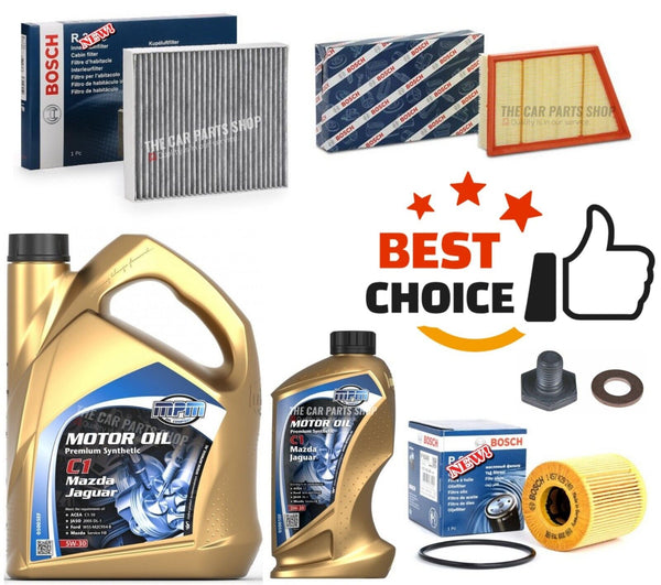 FOR RANGE ROVER EVOQUE 2.2 BOSCH SERVICE KIT 6L MPM C1 OIL & 3 NEW FILTERS KIT