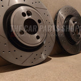FOR MINI COOPER JCW 1.6 R56 BREMBO DR SLOTTED FRONT DISCS 316MM & PADS & SENSOR