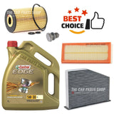 FITS VW SCIROCCO 2.0 TDI SERVICE KIT 5L CASTROL EDGE & AIR OIL CARBON CABIN