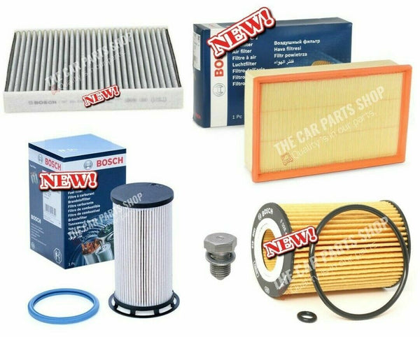 FOR VW GOLF 1.6 TDI (11/16 - 08/20)  FULL BOSCH SERVICE FILTER KIT FULL PACK