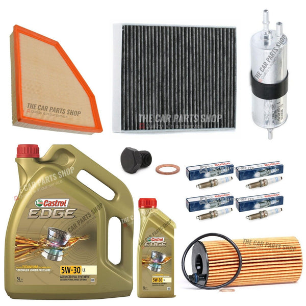 FOR BMW 320i 2.0 SPORT F30 FULL SERVICE KIT CASTROL OIL BOSCH SPARK PLUGS NEW