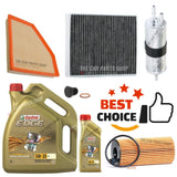 FOR BMW 320i 2.0 SPORT F30 SERVICE KIT 6L CASTROL EDGE & ALL FOUR NEW FILTERS