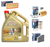 FITS SEAT LEON 1.6 TDI  FULL BOSCH SERVICE KIT + 5L CASTROL EDGE 5W30