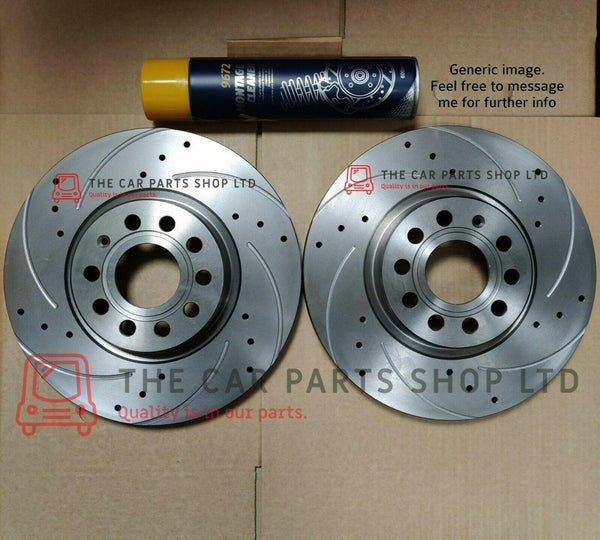 FOR AUDI TT 1.8 T (09/05 - 06/06) REAR DRILLED AND GROOVED DISCS 232MM