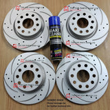 FOR PORSCHE BOXSTER 2.7 986 DRILLED AND GROOVED FRONT REAR DISCS 298MM 292MM