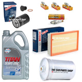 BOSCH SERVICE KIT FOR VW GOLF GTI 1.8 MK2 5L FUCHS 10W40 & FILTERS & PLUGS