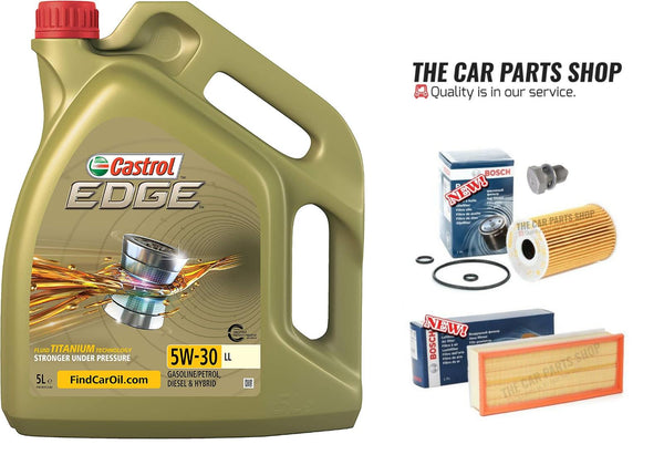FOR VW PASSAT 2.0 TDI (08/10 - 12/14) BOSCH SERVICE KIT AIR OIL 5L CASTROL 5W30