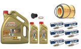 FOR BMW 1 SERIES M135i PETROL F21 7L CASTROL + OIL FILTER + 6 BOSCH SPARK PLUGS