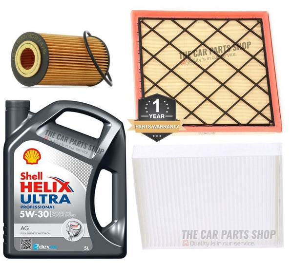 FOR VAUXHALL INSIGNIA 1.8 PETROL SERVICE KIT 5L SHELL 5W30 & AIR OIL POLLEN