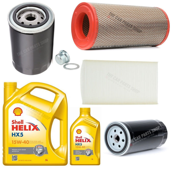 FOR IVECO DAILY 35S12V S2000 FULL SERVICE KIT WITH 6L SHELL 15W40 ENGINE OIL