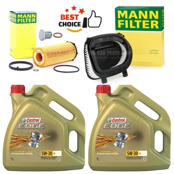NEW MANN-FILTER SERVICE KIT 8L CASTROL 5W30 FOR BMW X3 X5 & X6 3.0 XDRIVE DIESEL