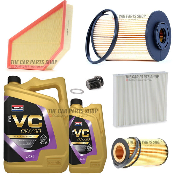 FOR VOLVO V40 D3 2.0 R-DESIGN MK3  SERVICE KIT WITH ALL 4 FILTERS & 0W30 & PLUG