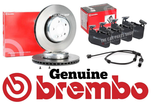 FOR BMW 435D MSPORT F36 BREMBO FRONT DISCS 370MM & BREMBO PADS SENSOR