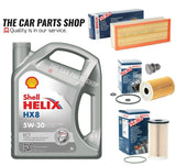 FOR VW CADDY C20 1.9 TDI MK3 BOSCH SERVICE KIT 5L SHELL HX8 & AIR FUEL OIL
