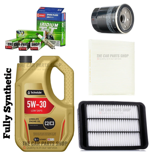 FOR MITSUBISHI ASX 1.6 PETROL MK1 SERVICE KIT 5L 5W30 & AIR OIL CABIN & DENSO PL